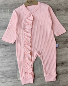 Чоловічок Findik «Рюші» персиковий, дівчинка 3-6-9 місяців