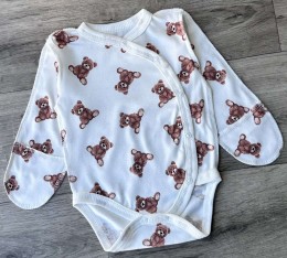 Боді «Ведмедики» білий, унісекс 0-3 місяців