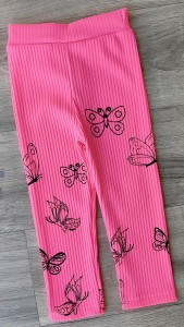 Лосины «Бабочки» малиновый(светлый), девочка 1-2-3-4-5 лет