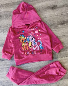 Костюм «Love?!» малиновый, девочка 9-12-24-36 месяцев