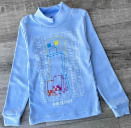 Водолазка "Майнкрафт" голубой, мальчик 2-3-4-5 лет
