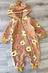 Человечек "Bear" коричневый, мальчик 3-6-9-12 месяцев