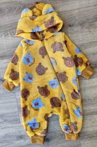 Человечек "Bear" желтый, мальчик 3-6-9-12 месяцев