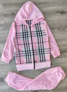 Костюм "Клеточка" розовый, девочка 3-5-7-9 лет