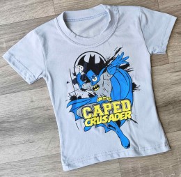 Футболка "Бэтмен" серый 2, мальчик 1,5-3-5-7-9 лет