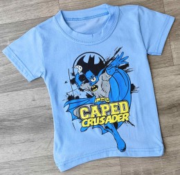 Футболка "Бэтмен" голубой, мальчик 1,5-3-5-7-9 лет