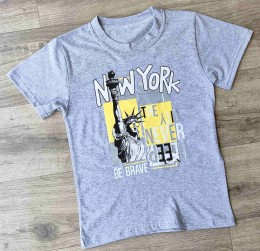 Футболка «New York» серый, мальчик 9-10-11-12 лет