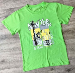Футболка «New York» зеленый(салатовый), мальчик 9-10-11-12 лет