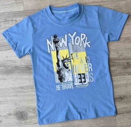 Футболка «New York» голубой, мальчик 9-10-11-12 лет