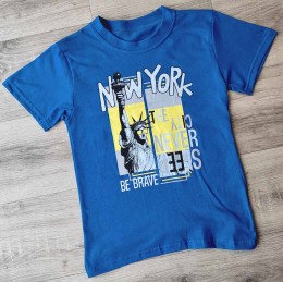 Футболка «New York» Электрик, мальчик 9-10-11-12 лет