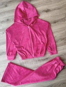 Костюм "Велюр" малиновый, девочка 6-7-8-9 лет