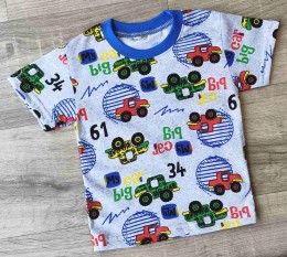 Футболка «Big car» серый, мальчик 1-2-3-4-5 лет