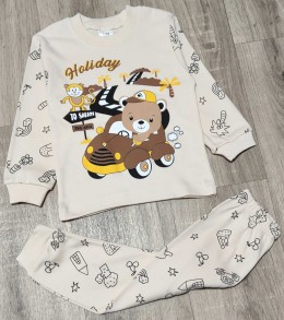 Пижама Supеrmini «Holiday» бежевый, мальчик 1-2-3 лет