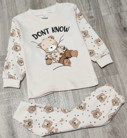 Піжама Supеrmini «Don't know» бежевий, хлопчик 1-2-3 років