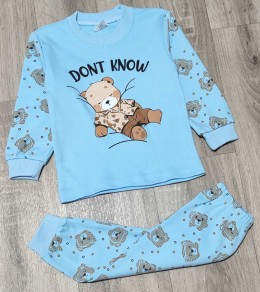 Пижама Supеrmini «Don't know» голубой, мальчик 1-2-3 лет