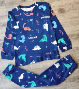 Пижама Supermini "Dinosaur" синий, мальчик 5-6-7-8 лет