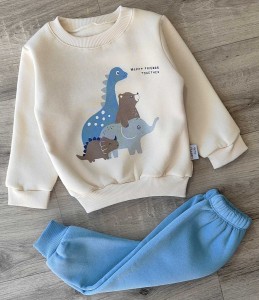 Костюм Herry Baby "Happy friends" голубой, мальчик 6-9-12-18 месяцев