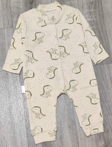 Человечек «Динозавр» бежевый, мальчик 0-3-6 месяцев