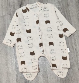 Человечек «Медведь» молочный, мальчик 0-3-6 месяцев