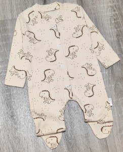 Человечек «Динозавр» бежевый, мальчик 0-3-6 месяцев