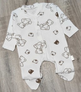 Человечек «Bear» белый, унисекс 0-3-6 месяцев