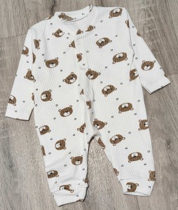 Человечек Supermini «Медвежата» молочный, мальчик 0-3-6 месяцев