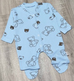 Человечек «Bear» голубой, мальчик 0-3-6 месяцев