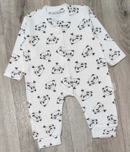 Человечек Supermini «Пандочки» молочный, мальчик 0-3-6 месяцев