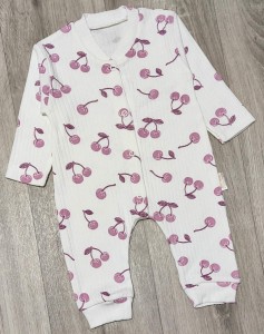 Человечек «Вишня» белый, девочка 0-3-6 месяцев