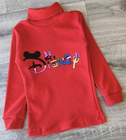 Водолазка "Літери" червоний, дівчинка 5-7-9-10-11  років