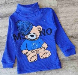 Водолазка "Мишка" синий, мальчик 1,5-3-5-7-9 лет