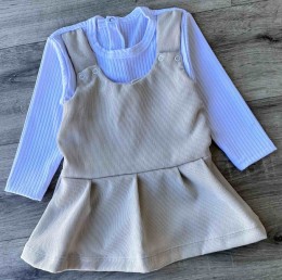 Платье "Однотонный" бежевый, 1,5-3-5 лет