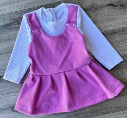 Платье "Однотонный" розовый, 1,5-3-5 лет