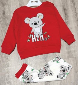 Костюм Dream "Hello" червоний, хлопчик 6-9-12-18 місяців