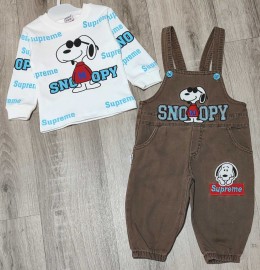 Комбинезон Mandalino «Собачка» коричневый, мальчик 12-18-24 месяцев