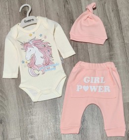 Комплект «Пони» персиковый, девочка 0-3-6 месяцев
