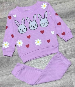Костюм СGS "Сердечка" фиолетовый (сиреневый), девочка 6-9-12-18 месяцев
