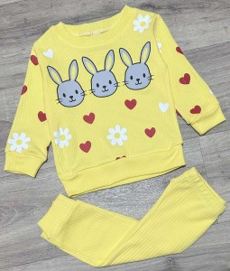 Костюм СGS "Сердечка" желтый, девочка 6-9-12-18 месяцев