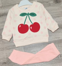 Костюм СGS "Вишенки" персиковый, девочка 6-9-12-18 месяцев