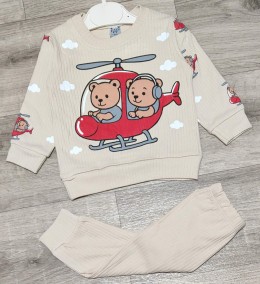 Костюм СGS "Вертолет" серый, мальчик 6-9-12-18 месяцев