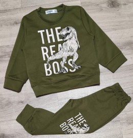 Костюм CMK ''Динозавр'' зеленый (хаки), мальчик 3-5-7-9 лет