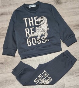 Костюм CMK ''Динозавр'' серый (графитовый), мальчик 3-5-7-9 лет