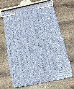 Плед Buude Kids «Косичка» голубой, мальчик 110*110