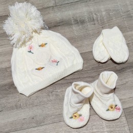 Комплект Bаву "Вязка" молочный, девочка 0 месяцев