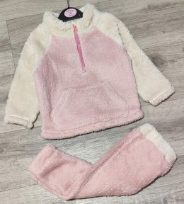 Костюм «Карман» беж+пудра, девочка 12 месяцев