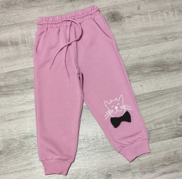 Спортивные штаны Balla Kids «Котик» коричневый(терракотовый), девочка 3-4-5-6-7-8 года