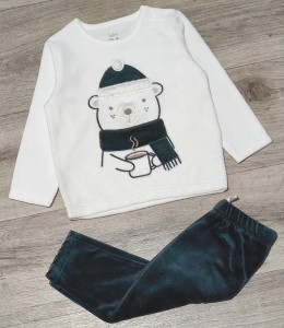 Костюм «Медвеженок» зеленый(темный), мальчик 9-12 месяцев