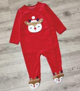 Человечек «Олененок» красный, унисекс 9 месяцев
