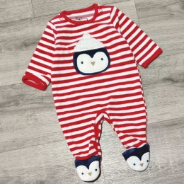 Человечек «Пингвин» красный, унисекс 0-3 месяцев