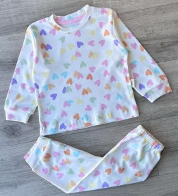 Пижама Supеrmini «Сердечка» розовый, молочный 1-2-3-4 лет